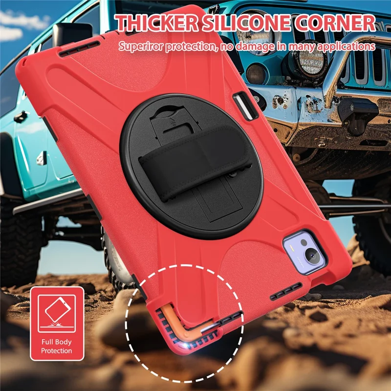 For Xiaomi Pad 7 Ultra Case TPU + PC + Silicone Kickstand Anti Drop Tablet Cover - Red