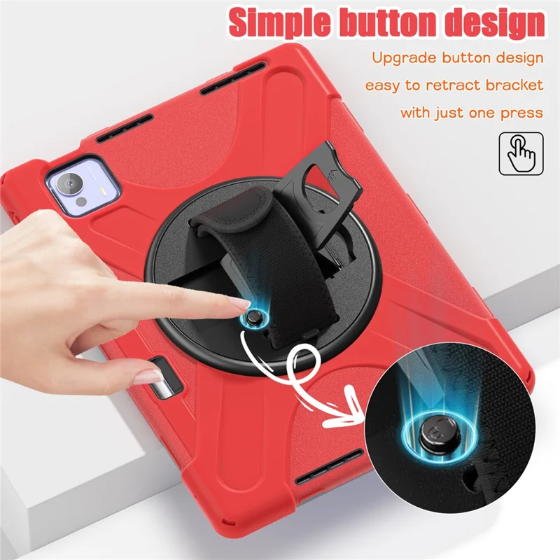 For Xiaomi Pad 7 Ultra Case TPU + PC + Silicone Kickstand Anti Drop Tablet Cover - Red