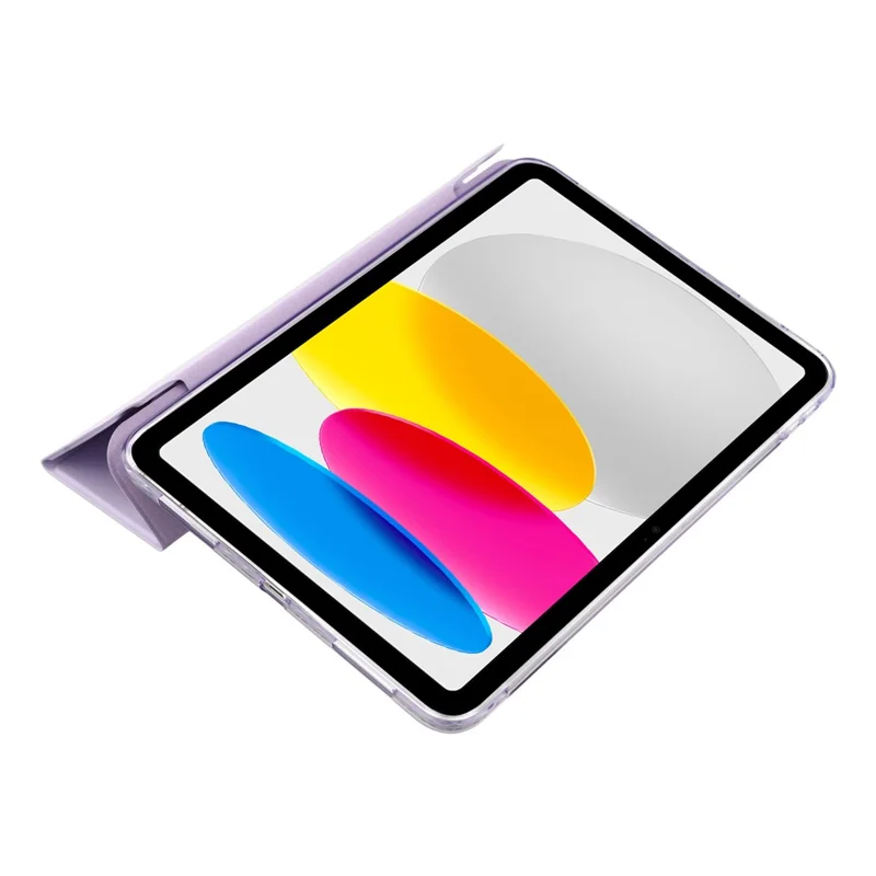 Cover per iPad (2025) / 10.9 (2022) Custodia Magnetica con Doppia Chiusura in PU TPU Acrilico con Supporto Origami - Viola