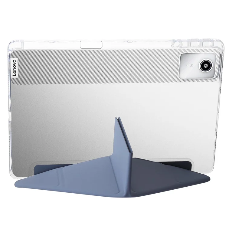 Pour Lenovo Xiaoxin Pad 11 2025 / Idea Tab (TB336ZU / TB336FU) Étui en cuir PU Support Origami Housse de tablette transparente - Lavande Pourpre