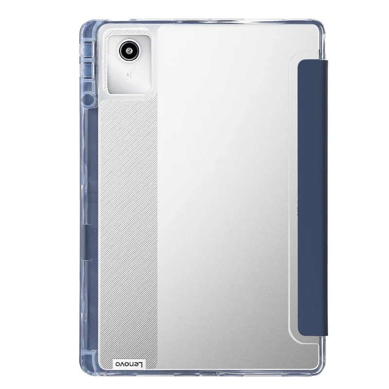 Pour Lenovo Xiaoxin Pad 11 2025 / Idea Tab (TB336ZU / TB336FU) Étui en cuir PU Support Origami Housse de tablette transparente - Lavande Pourpre