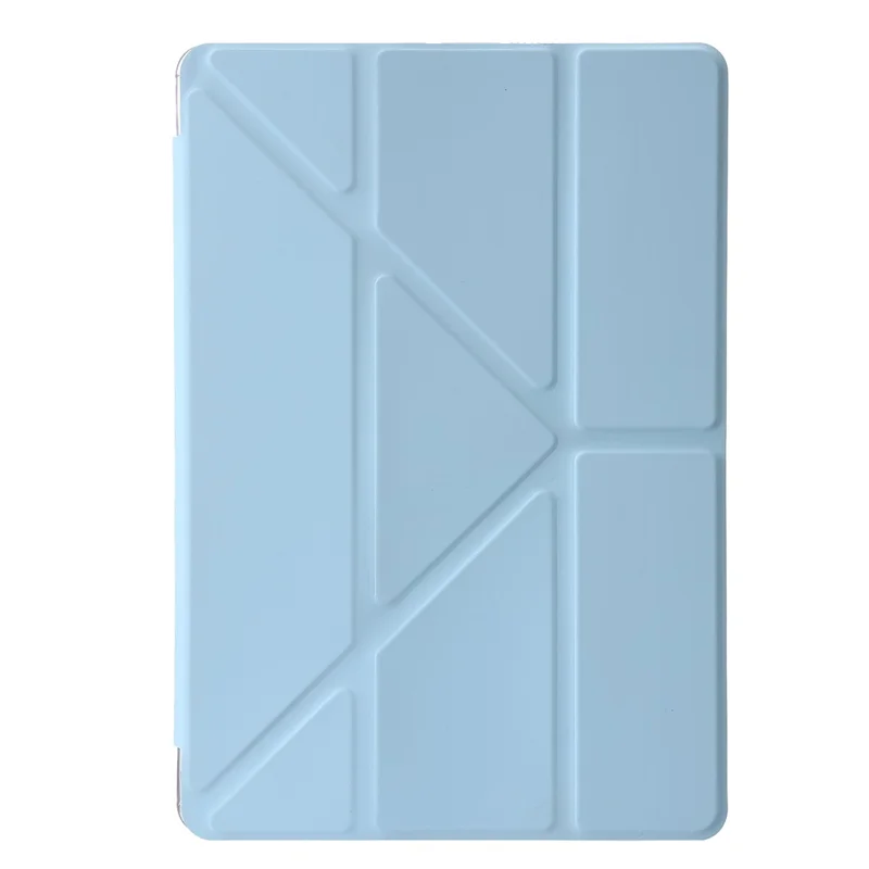 Futerał do Lenovo Tab K11 Gen 2 / Idea Tab / Xiaoxin Pad 11 2025 z syntetycznej skóry PU z origami podstawką przezroczysta obudowa na tablet - jasnoniebieski