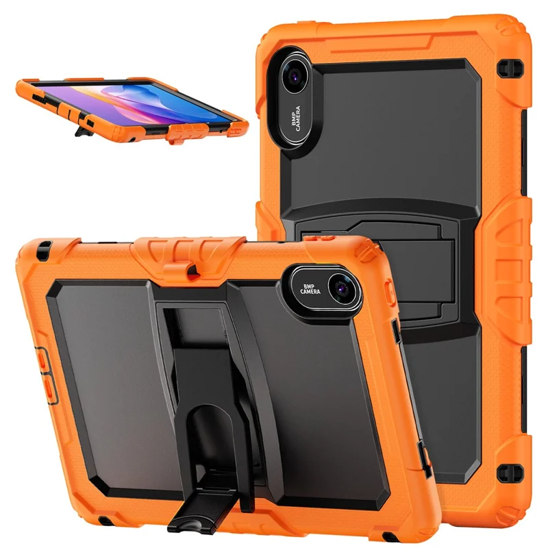 Cover per Xiaomi Redmi Pad 2 con Supporto e Porta Stilo, Custodia Antiurto in PC e Silicone - Arancione