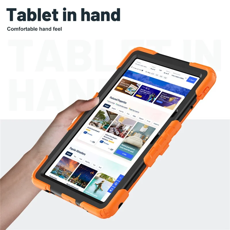 Cover per Xiaomi Redmi Pad 2 con Supporto e Porta Stilo, Custodia Antiurto in PC e Silicone - Arancione