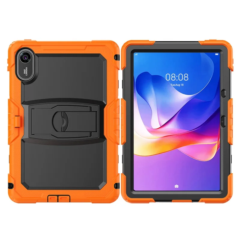 Cover per Xiaomi Redmi Pad 2 con Supporto e Porta Stilo, Custodia Antiurto in PC e Silicone - Arancione