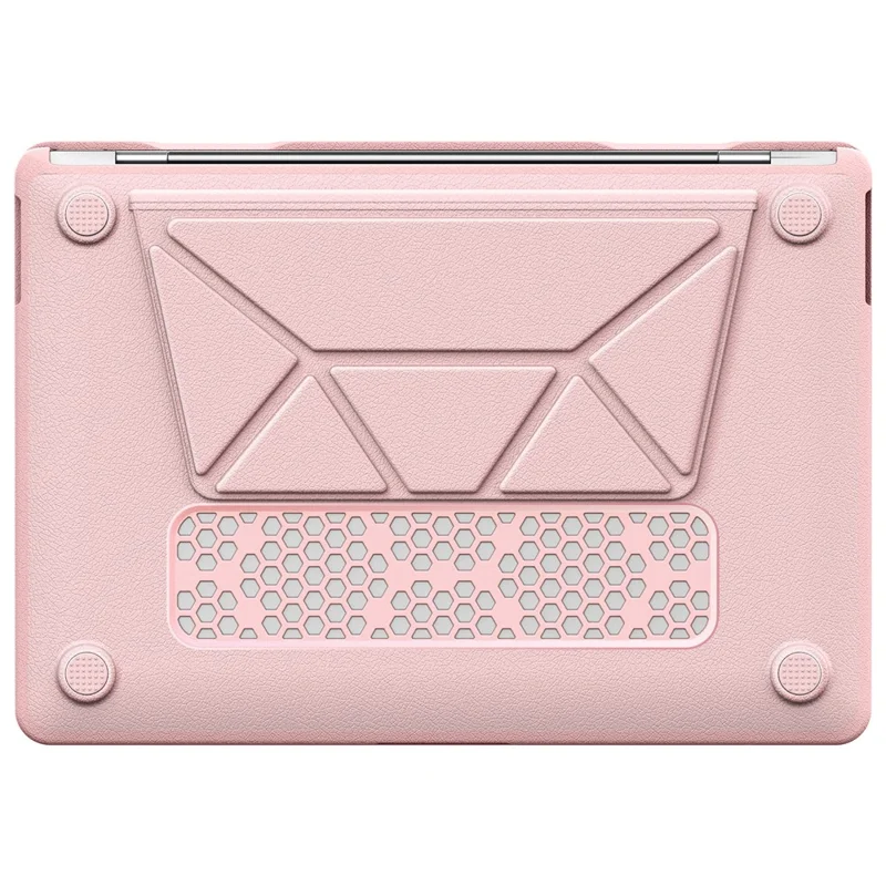 Laptop Case for MacBook Air 13 inch (2020) / (2018) A2337 M1 A2179 A1932 Kickstand PU TPU PC Notebook Protective Cover - Pink