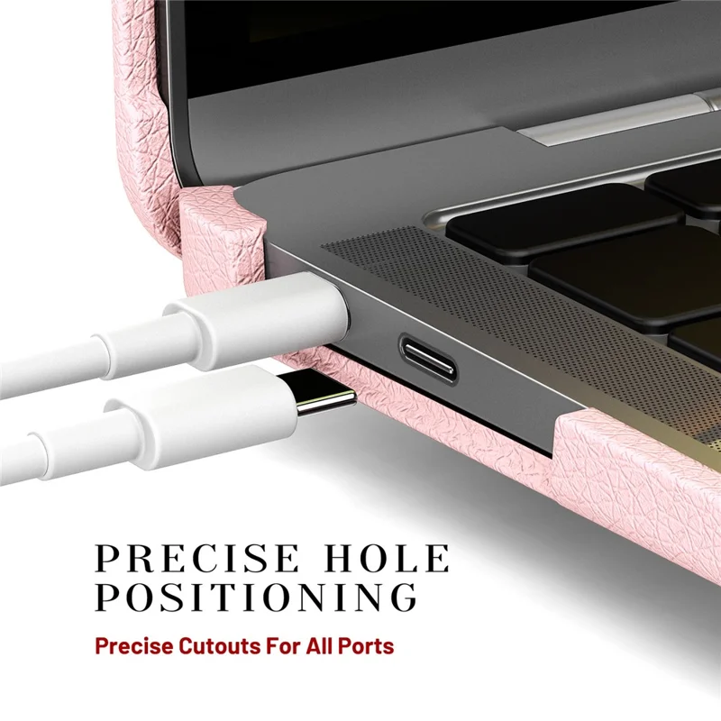 Laptop Case for MacBook Air 13 inch (2020) / (2018) A2337 M1 A2179 A1932 Kickstand PU TPU PC Notebook Protective Cover - Pink