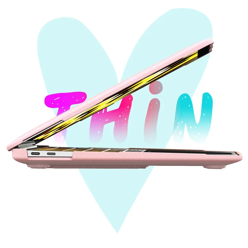 Pattern Printing Laptop Case for MacBook Air 13 inch (2020) / (2018) A2337 M1 A2179 A1932 Notebook Kickstand Cover - Spark / Pink