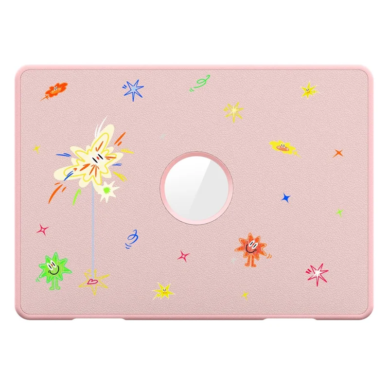 Pattern Printing Laptop Case for MacBook Air 13 inch (2025) / (2024) / (2022) / M2 A2681 / M3 A3113 / M4 A3240 Notebook Kickstand Cover - Spark / Pink