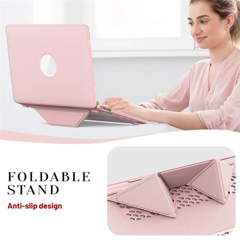 Laptop Case for MacBook Pro 13 inch (2020) / (2019) / (2018) / (2017) / (2016) / A1706 / A1708 / A1989 / A2159 / A2338 / A2289 / A2251 Notebook Kickstand Cover - Pink