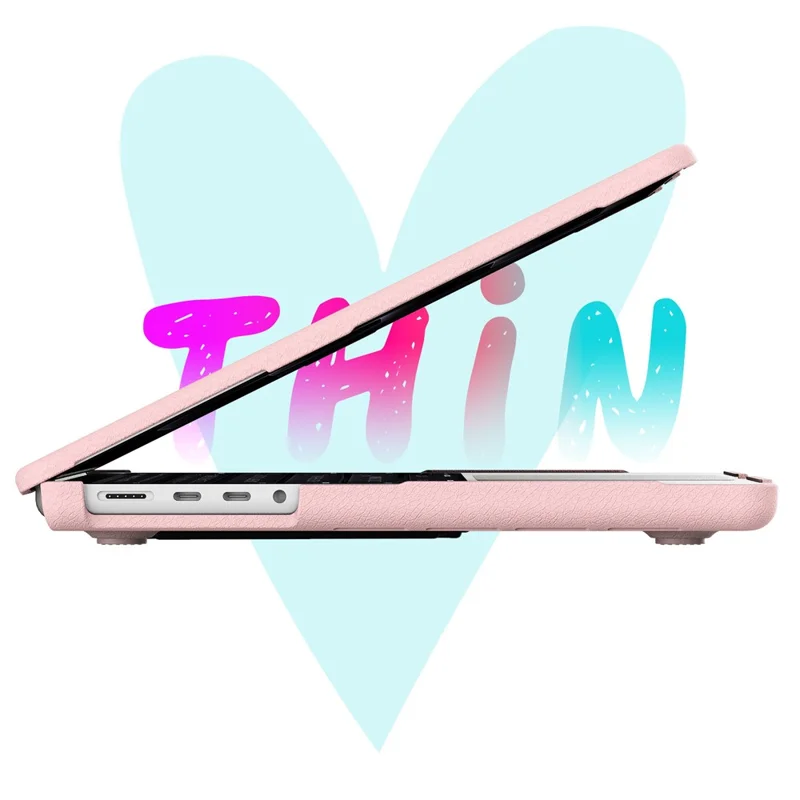 Pattern Printing Laptop Case for MacBook Pro 14 inch (2024) / (2023) / (2021) Notebook Kickstand Cover - Spark / Pink