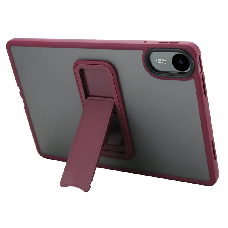 For Xiaomi Redmi Pad 2 11 Case with Kickstand TPU + PC Skin-Touch Tablet Cover - Wine Red