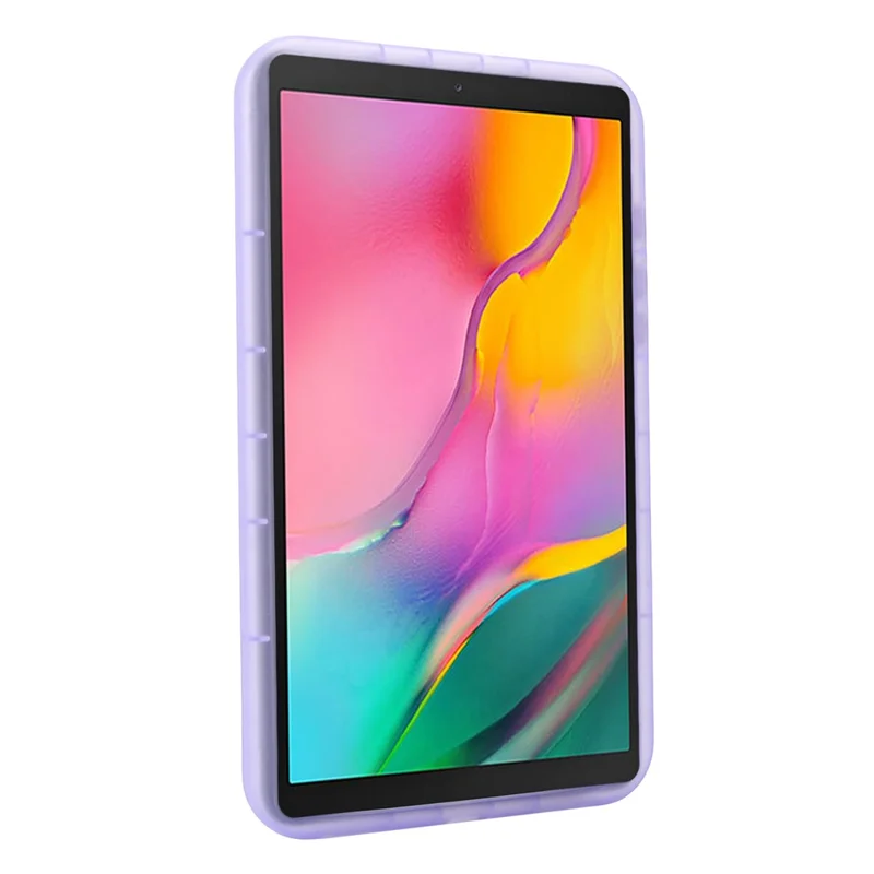 Étui pour Samsung Galaxy Tab A 8.0 (2019) SM-T290 (Wi-Fi) / SM-T295 (LTE) Coque Antichoc en TPU avec Bracelet - Violet