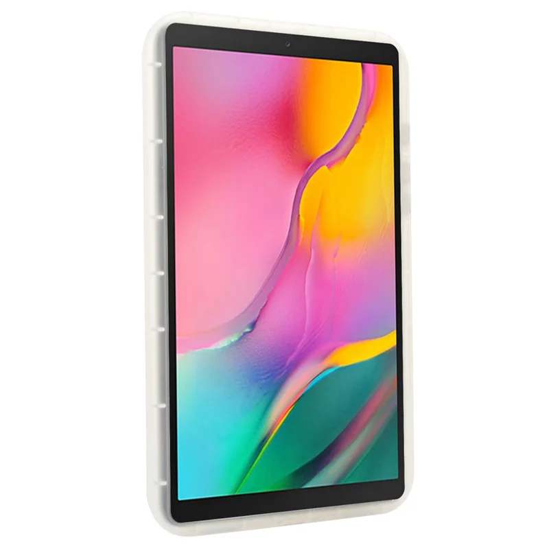 For Samsung Galaxy Tab A 8.0 (2019) SM-T290 (Wi-Fi) / SM-T295 (LTE) Case Shockproof TPU Tablet Cover with Wristband - Transparent