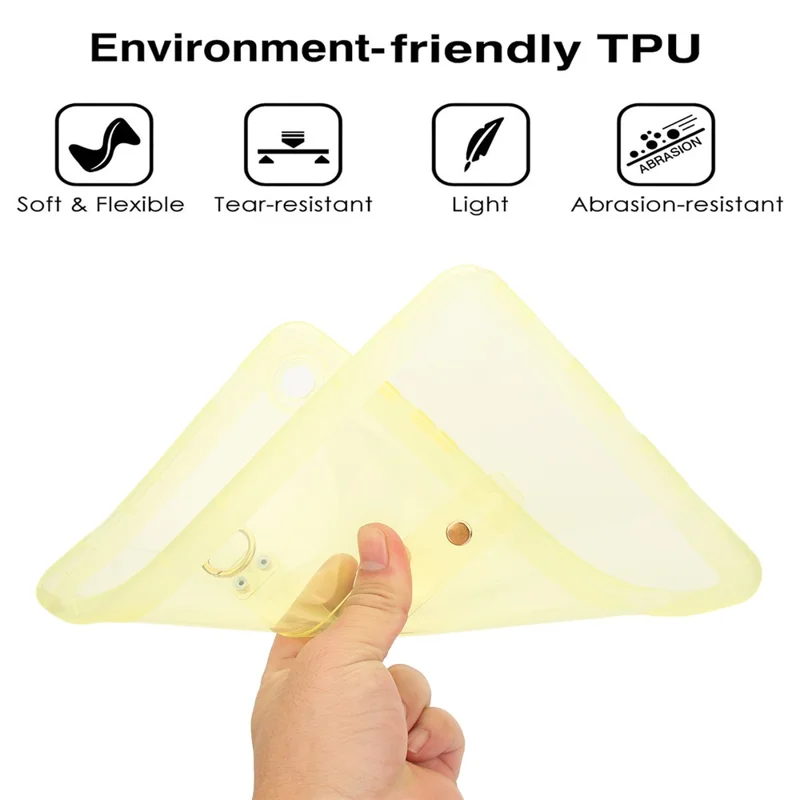 For Samsung Galaxy Tab A8 10.5 (2021) Case Shockproof TPU Tablet Cover with Wristband - Yellow