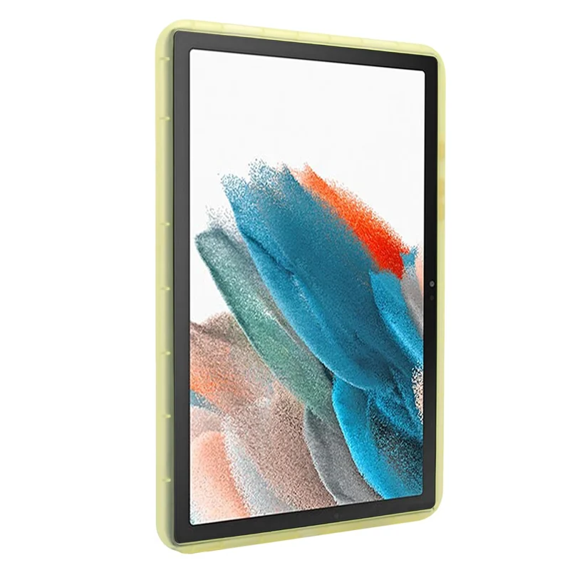 For Samsung Galaxy Tab A8 10.5 (2021) Case Shockproof TPU Tablet Cover with Wristband - Yellow