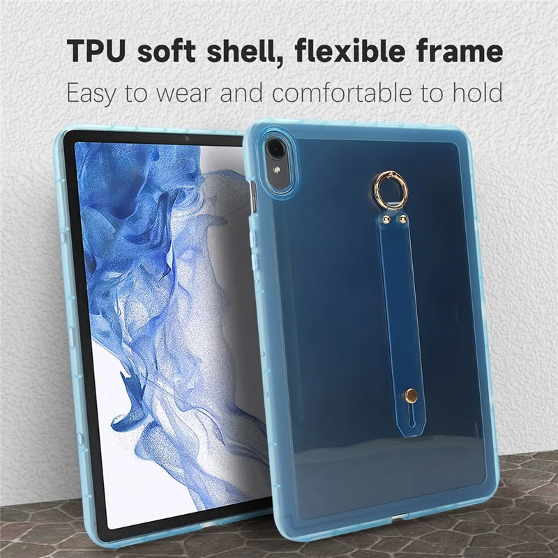 Cover Antiurto per Samsung Galaxy Tab S9 con Cinturino - Blu