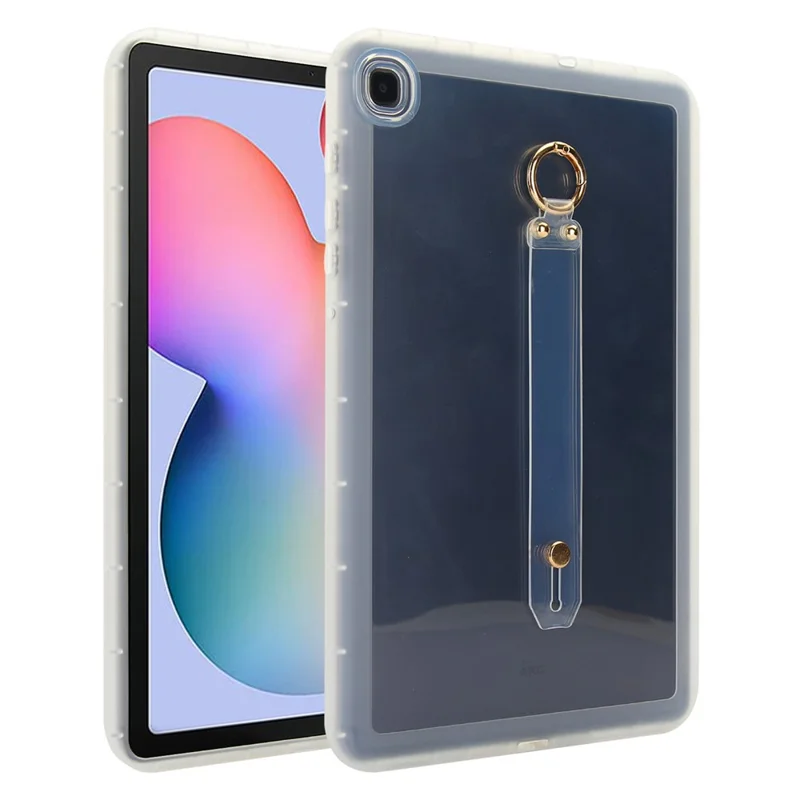 Tablet Case For Samsung Galaxy Tab S6 Lite (2024) / (2022) / (2020) Shockproof TPU Cover with Wristband - Transparent
