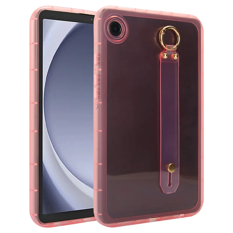For Samsung Galaxy Tab A9 Case Shockproof TPU Tablet Cover with Wristband - Pink