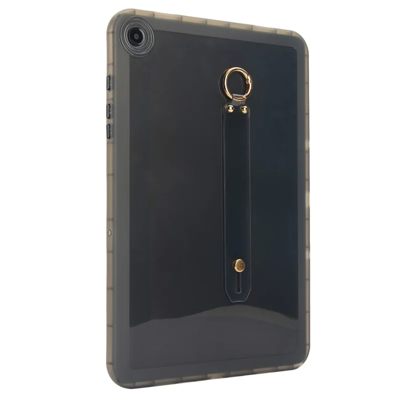 For Samsung Galaxy Tab A9+ Case Shockproof TPU Tablet Cover with Wristband - Black