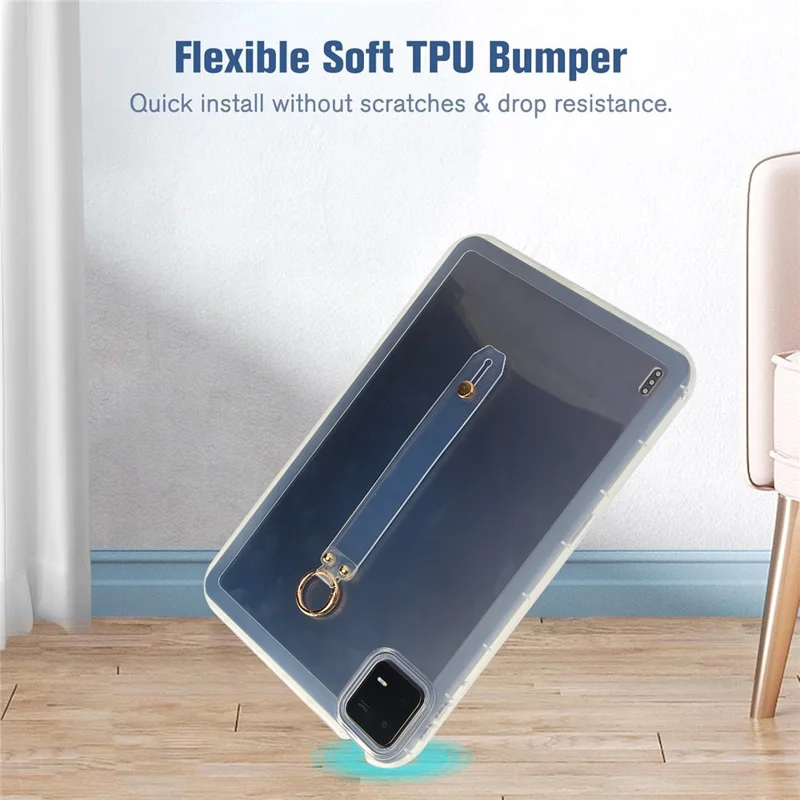 Funda Xiaomi Pad 6 Pro / Pad 6 Antigolpes de TPU con Correa de Muñeca - Transparente