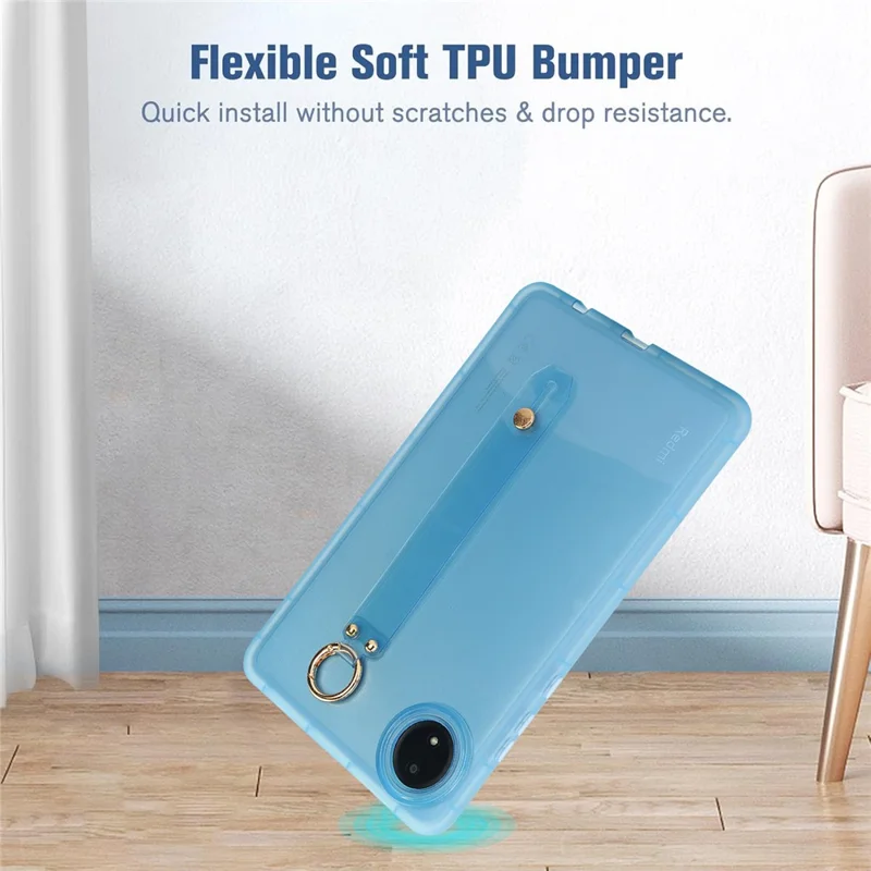 Cover antiurto in TPU per Xiaomi Redmi Pad SE 4G 8,7 pollici con cinturino - Blu