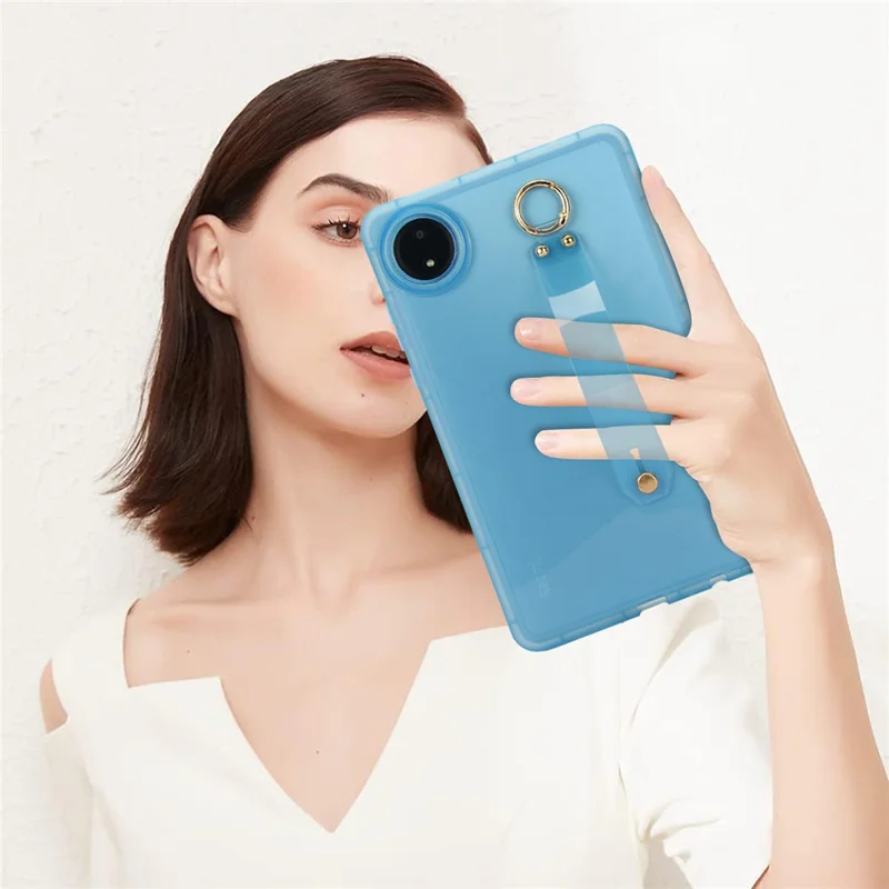 Cover antiurto in TPU per Xiaomi Redmi Pad SE 4G 8,7 pollici con cinturino - Blu