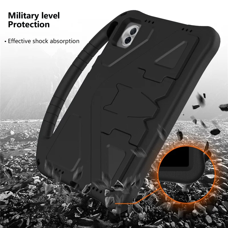 For Honor Pad 10 Case EVA Tablet Cover with Handle Kickstand Children Friendly - Black