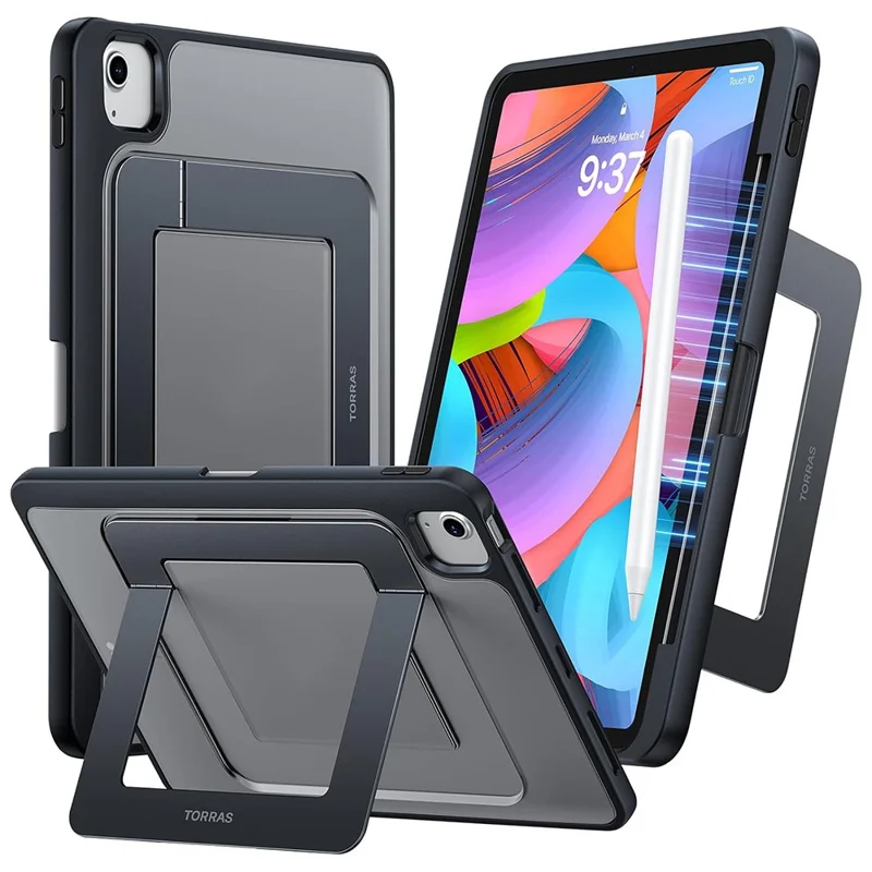 TORRAS Duo Series For iPad 10.9 (2022) Case Kickstand TPU PC Tablet Cover with Stylus Holder