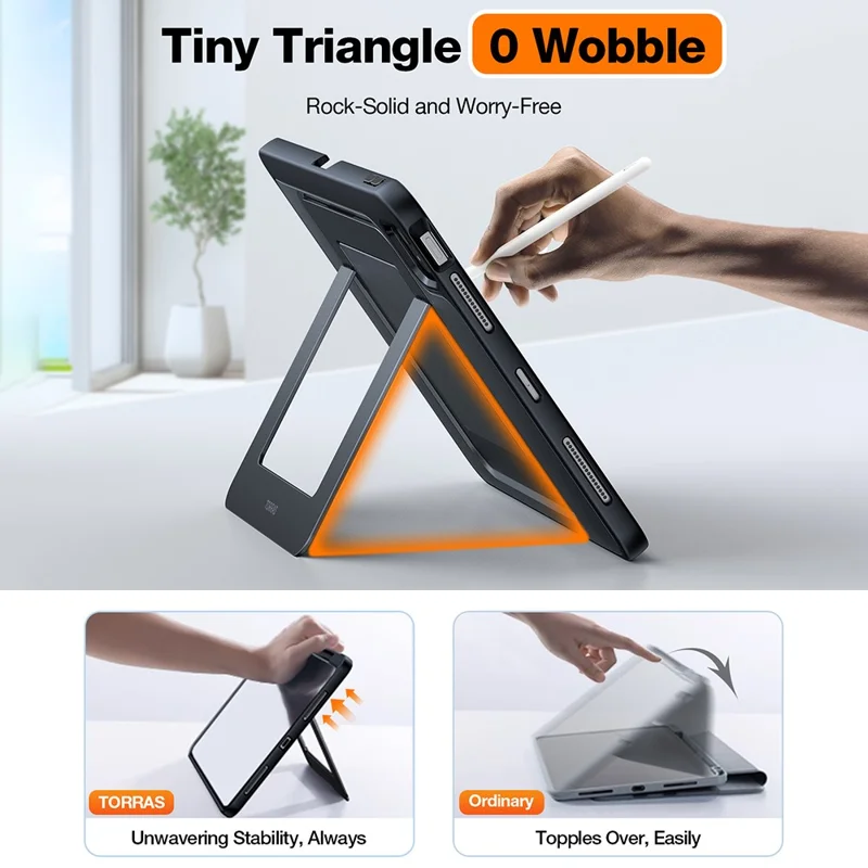 TORRAS Duo Series For iPad 10.9 (2022) Case Kickstand TPU PC Tablet Cover with Stylus Holder
