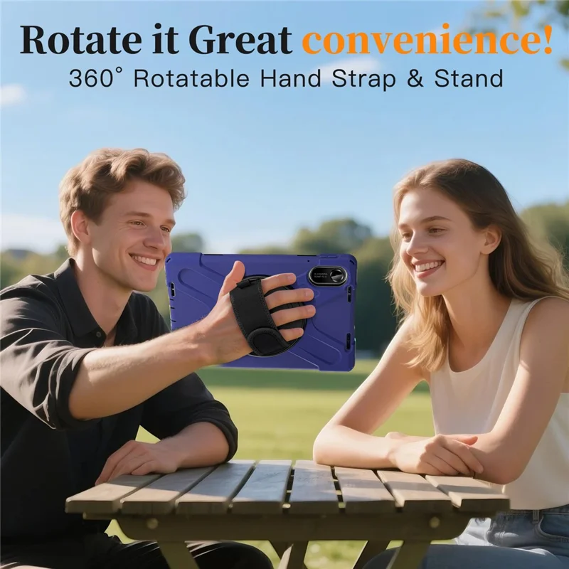 Für Xiaomi Redmi Pad 2 Hülle TPU + PC + Silikon Ständer Stoßfeste Tablet-Schutzhülle - Marineblau
