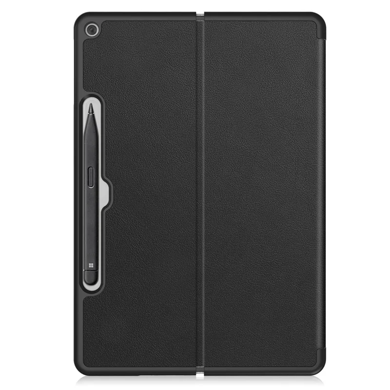 Capa para Microsoft Surface Pro 12 polegadas em Couro PU com Suporte Dobrável - Preto