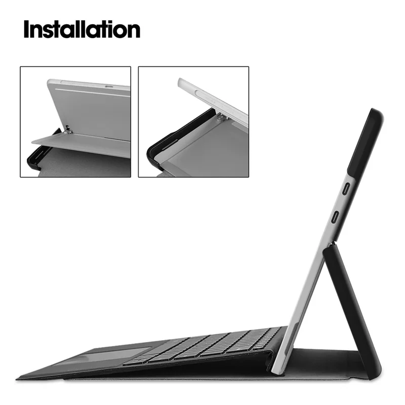 For Microsoft Surface Pro 12inch Case PU Leather Pattern Printing Stand Folio Tablet Cover - Don't Touch Me