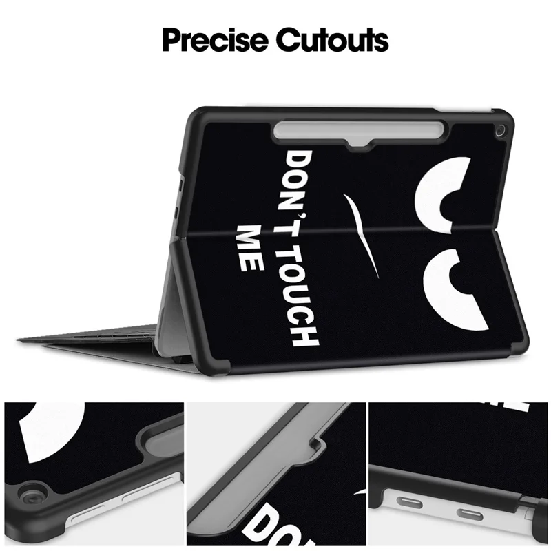 For Microsoft Surface Pro 12inch Case PU Leather Pattern Printing Stand Folio Tablet Cover - Don't Touch Me