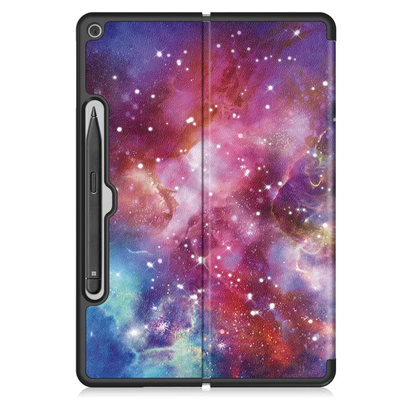 For Microsoft Surface Pro 12inch Case PU Leather Pattern Printing Stand Folio Tablet Cover - Galaxy