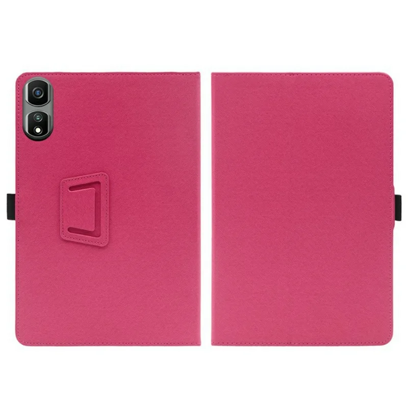 For Blackview Tab 60 Pro Case Stand PU Leather Tablet Cover Built-in Hand Strap - Rose