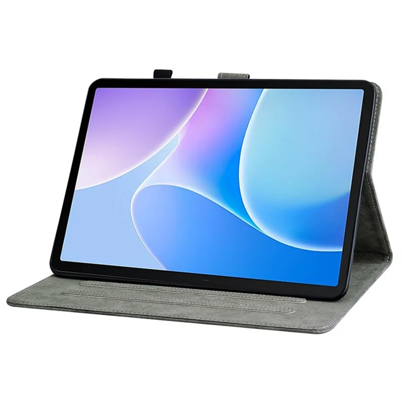 For Infinix Xpad 20 Case Tiger Imprint Anti-Scratch PU Leather Tablet Cover - Purple