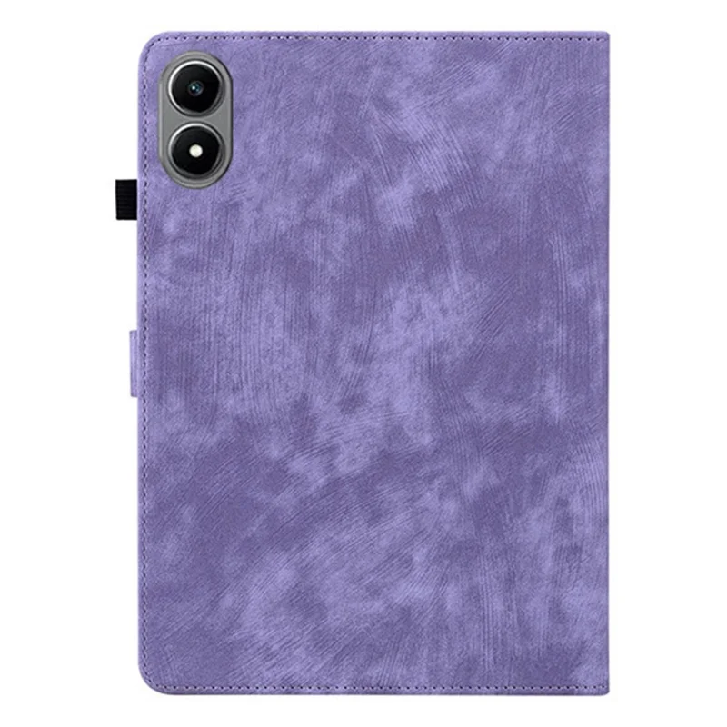 For Infinix Xpad 20 Case Tiger Imprint Anti-Scratch PU Leather Tablet Cover - Purple