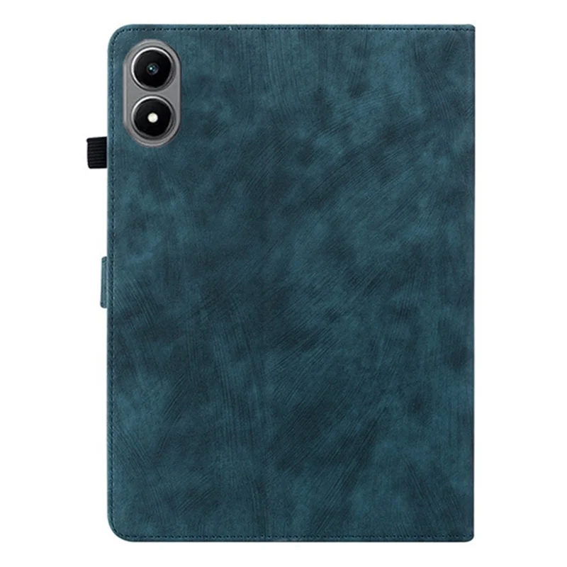 For Infinix Xpad 20 Case Tiger Imprint Anti-Scratch PU Leather Tablet Cover - Blue