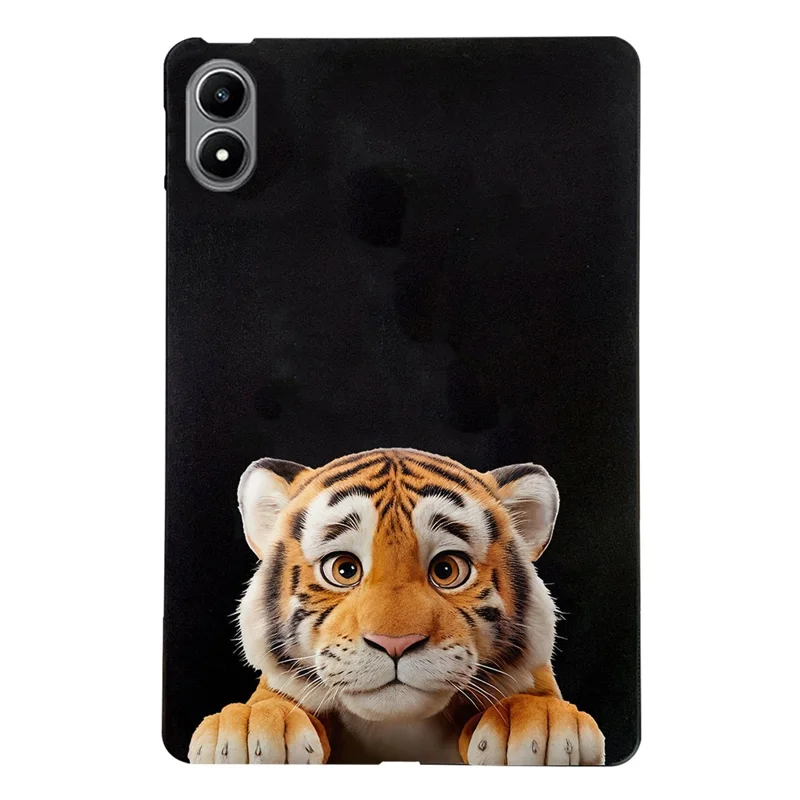 For Infinix Xpad 20 Case Pattern Printing Slim TPU Tablet Protective Cover - Little Tiger