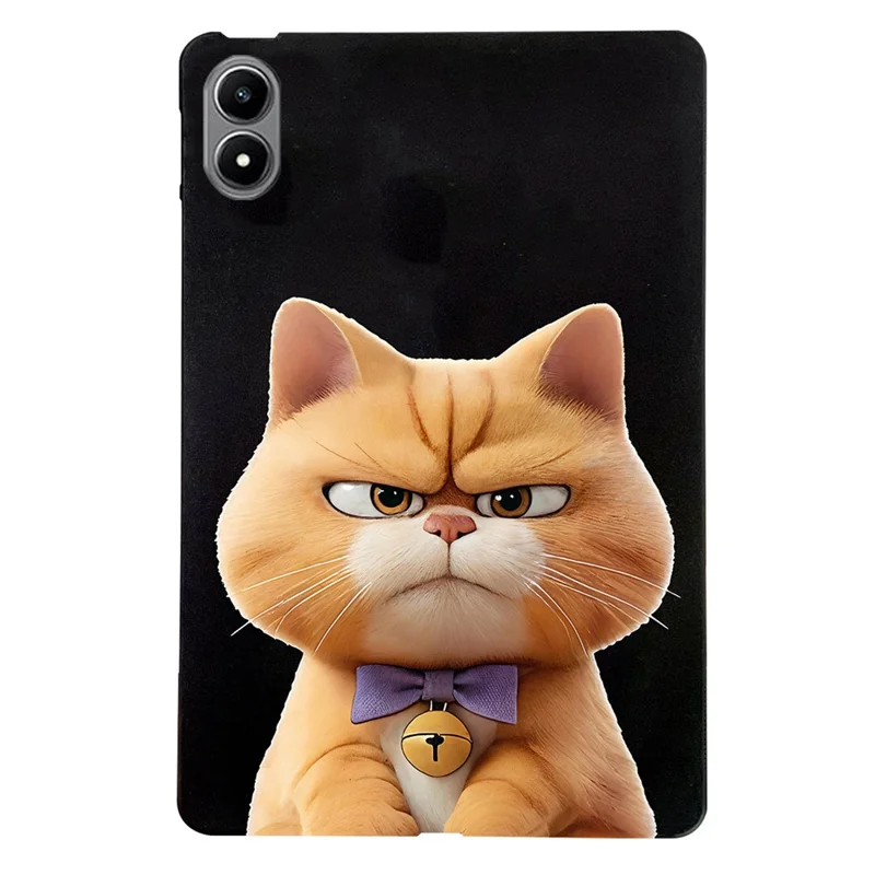 For Infinix Xpad 20 Case Pattern Printing Slim TPU Tablet Protective Cover - Garfield Cat