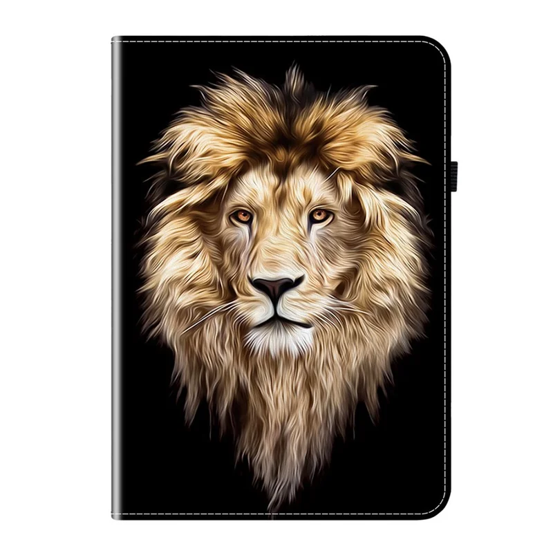 Para Infinix Xpad 20 Capa de Couro com Estampa Padrão, Suporte para Tablet com Compartimentos para Cartões - Cabeça de Leão