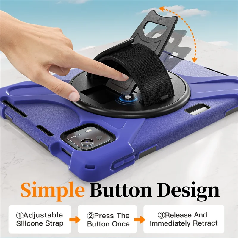 Pour Xiaomi Pad 7S Pro 12,5 / Pad 6S Pro 12,4 Étui TPU + PC + Silicone Béquille Antichute Protection Tablette - Bleu Marine
