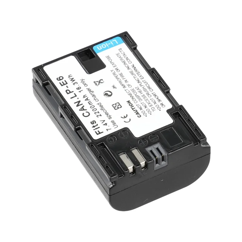 Batería de repuesto para Canon EOS 5DS R / 5D Mark IV de 2200 mAh, 7,4V, polímero de litio (sin logotipo) (Código: LP-E6)