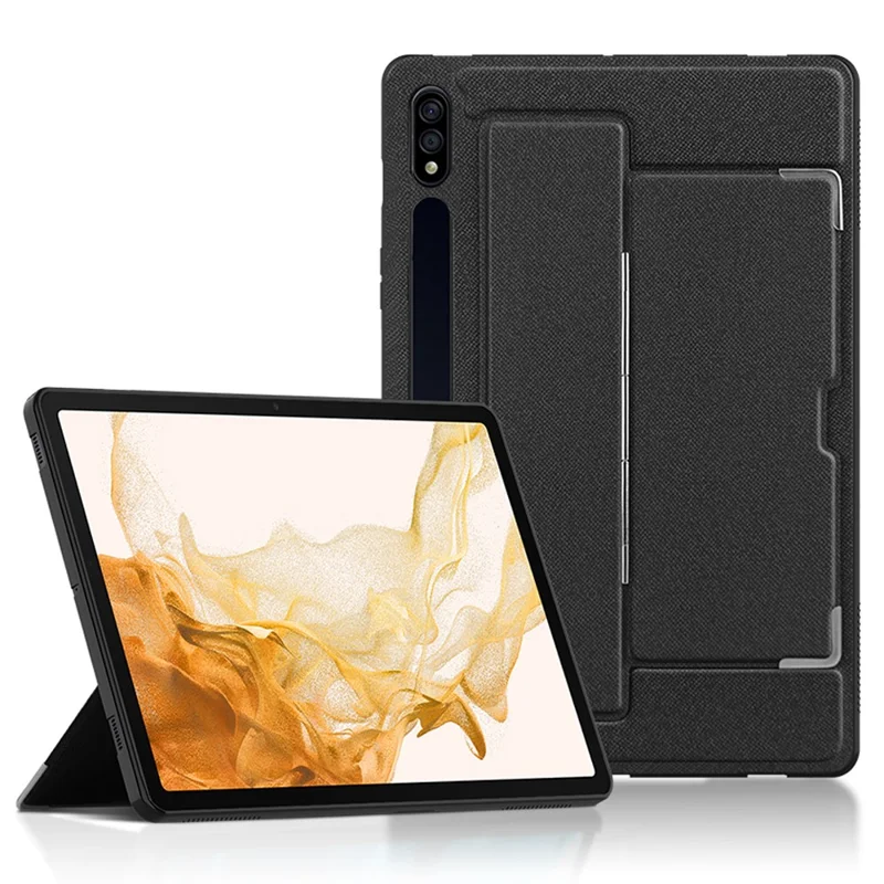 Til Samsung Galaxy Tab S8 Task PU-læderbelagt PC-tablet med bagdæksel