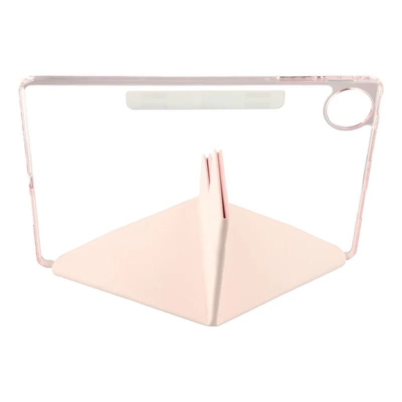 Funda para Huawei MatePad Pro 12.2 (2024) con Cierre Magnético Doble de Cuero PU y TPU, Soporte Origami de Acrílico - Rosa
