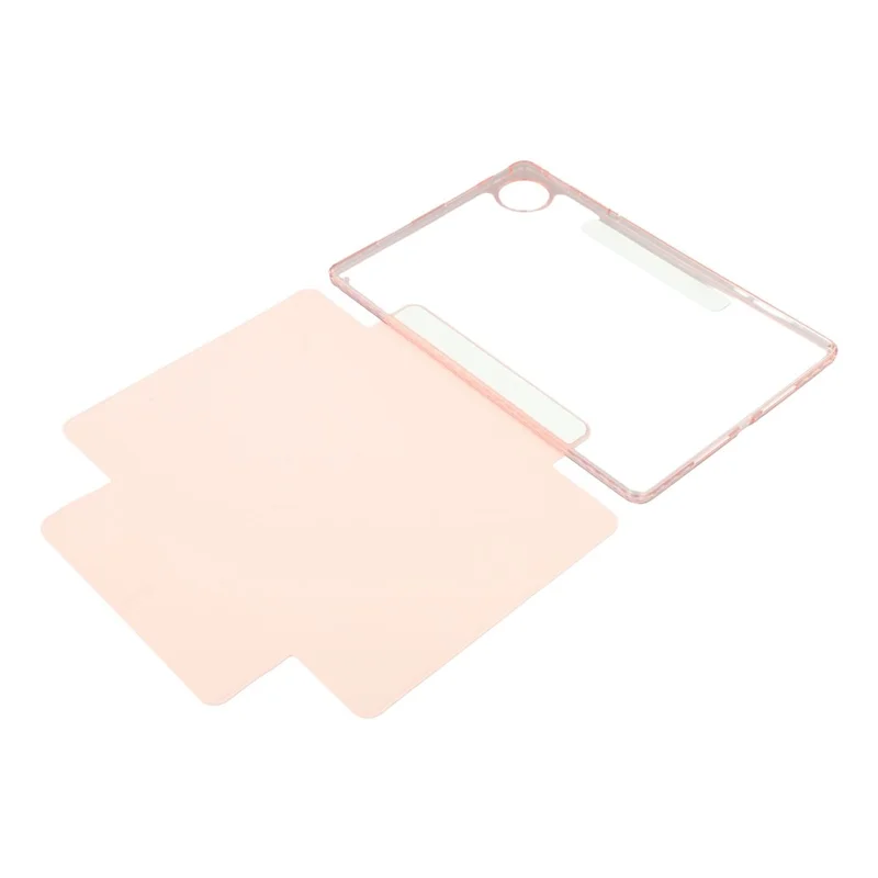 Funda para Huawei MatePad Pro 12.2 (2024) con Cierre Magnético Doble de Cuero PU y TPU, Soporte Origami de Acrílico - Rosa
