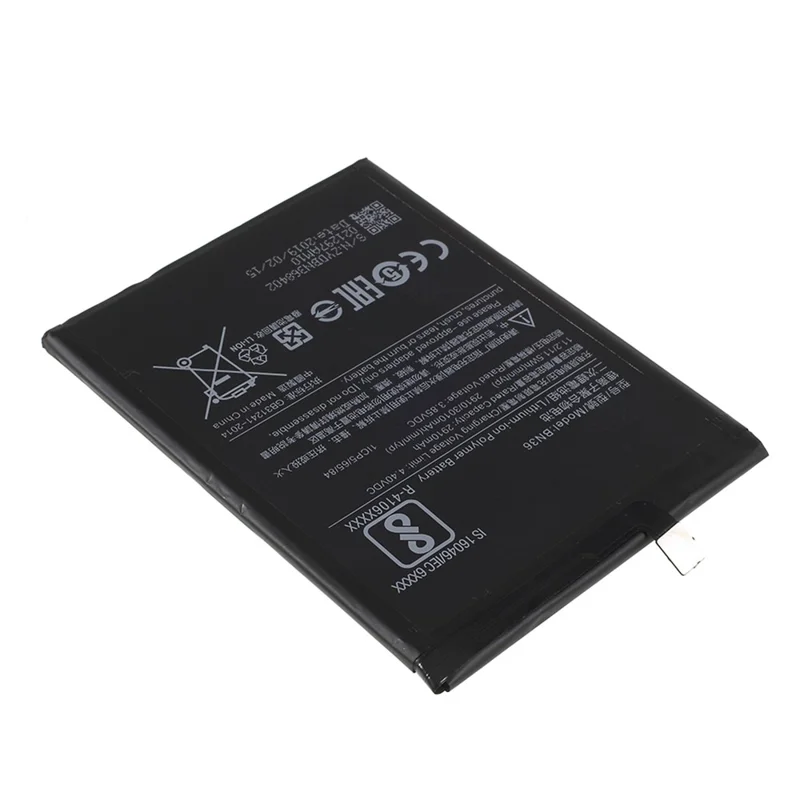 Para Xiaomi Mi A2 / 6X 3,85V 2910mAh Bateria de Polímero de Íons de Lítio de Substituição (Codificação: BN36) (sem Logotipo)