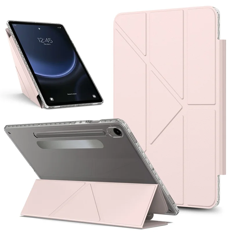 Tablet Case For Samsung Galaxy Tab S10 FE  /  S10  /  S9 FE  /  S9 Stand Magnetic Detachable PU Leather Cover with Auto Wake  /  Sleep - Pink