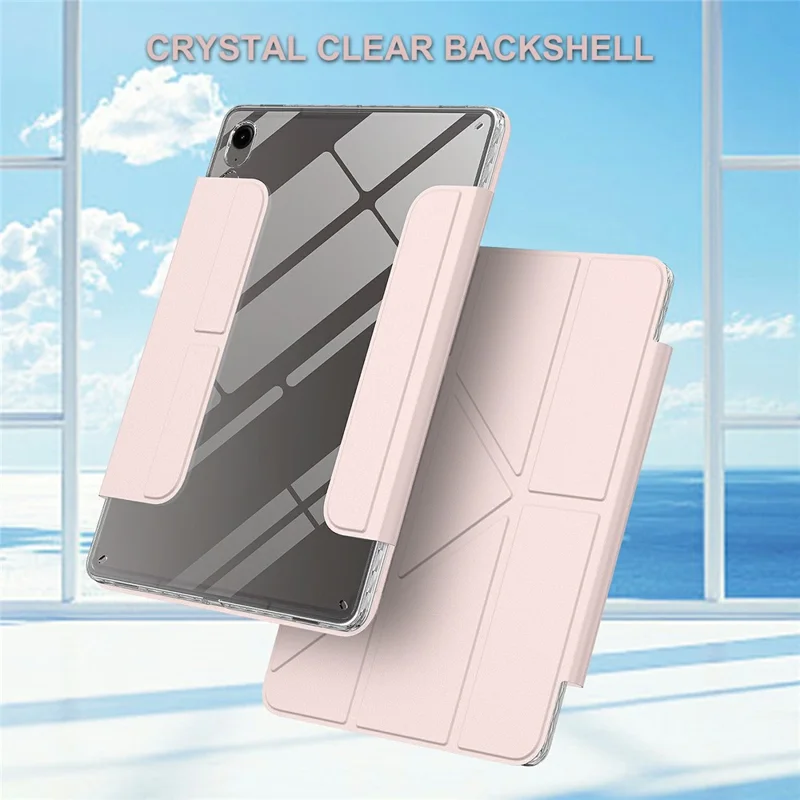 Tablet Case For Samsung Galaxy Tab S10 FE  /  S10  /  S9 FE  /  S9 Stand Magnetic Detachable PU Leather Cover with Auto Wake  /  Sleep - Pink